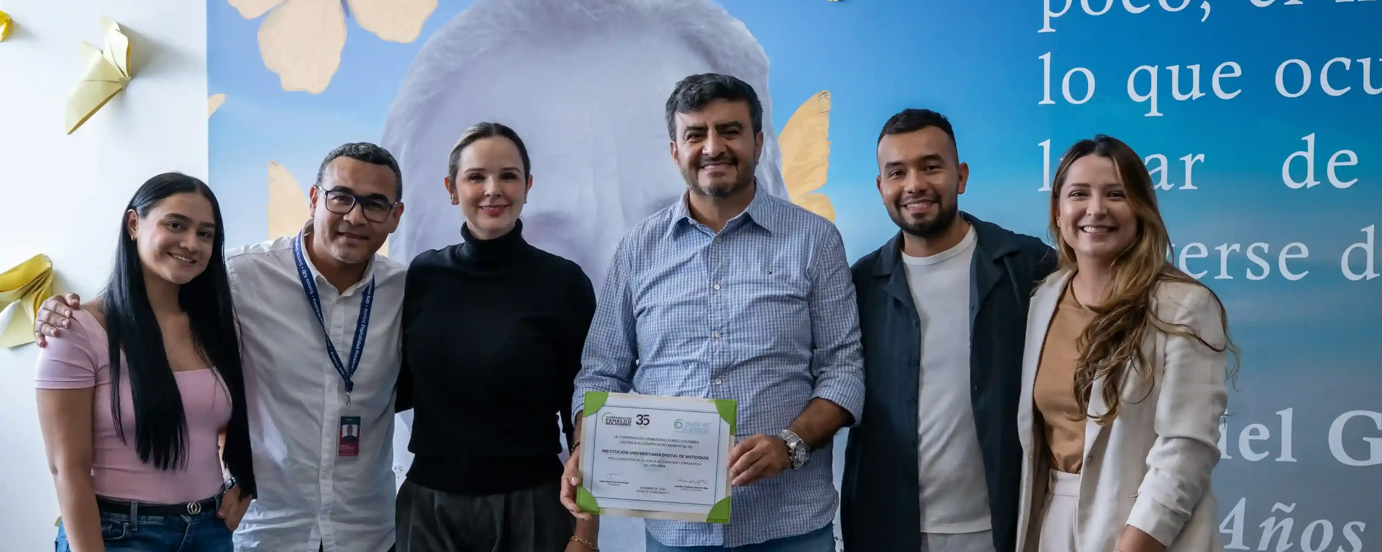 La IU Digital de Antioquia recibe el Sello Huella de Carbono por su compromiso ambiental